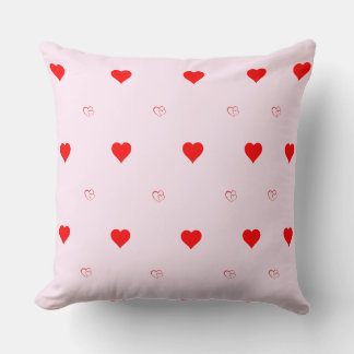Hearts Throw Pillow