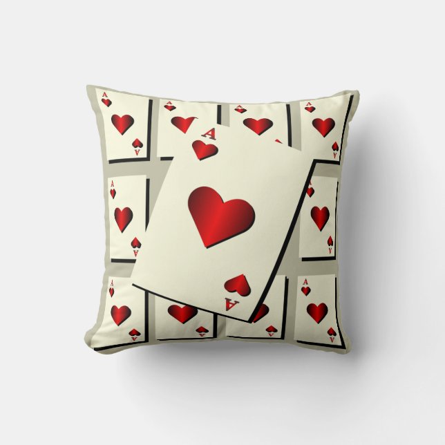 Hearts Throw Pillow (Front)
