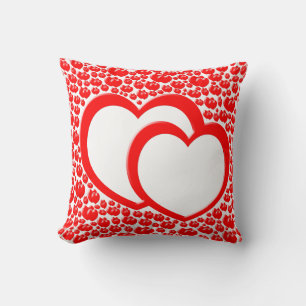 Hearts Throw Pillow