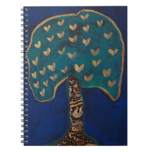 Hearts Tree Love Magic Illustration Notebook