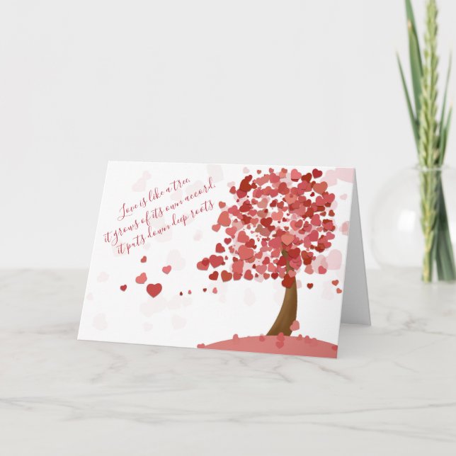 Hearts Tree Valentine's Day card (Front)