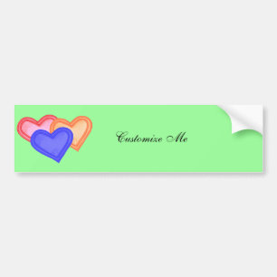 Hearts Trio Bumper Sticker