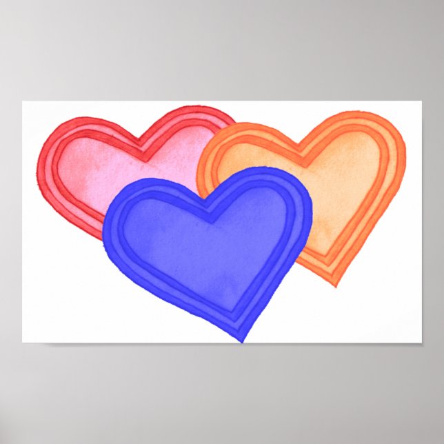 Hearts Trio Poster (Front)