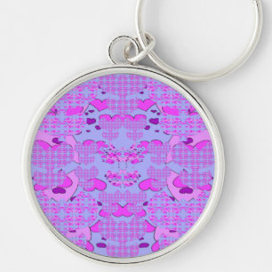 Hearts Tulips Key Ring