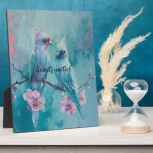 Hearts United Birds Tabletop Plaque with Easel