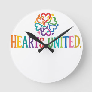 Hearts United – Love & Togetherness T-Shirt Round Clock