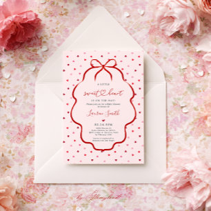 Hearts Valentine Baby Shower Invitation