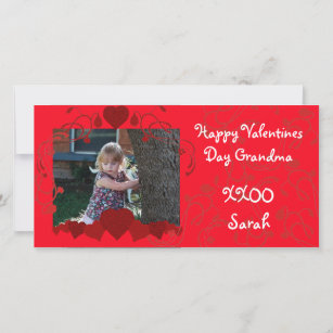 Hearts Valentine Photocard Holiday Card