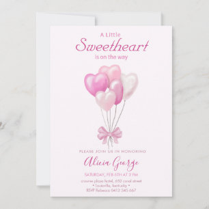 Hearts/Valentine Themed Baby Shower Invitation