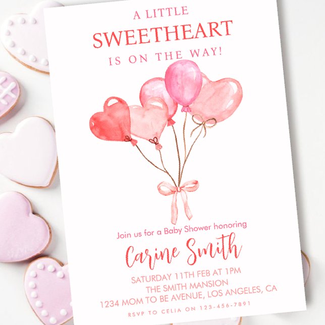 Hearts/Valentine Themed Baby Shower  Invitation (Creator Uploaded)