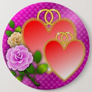 Hearts Valentine's Day-20362 6 Cm Round Badge