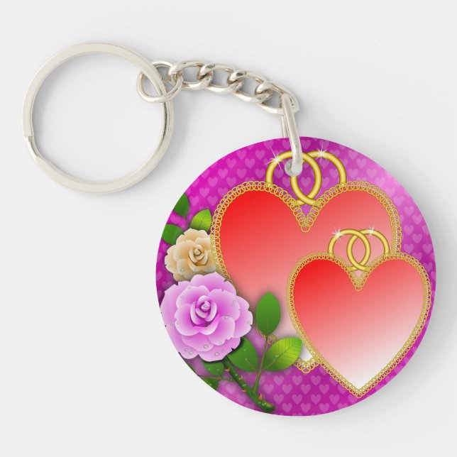Hearts Valentine's Day-20362 Key Ring (Front)