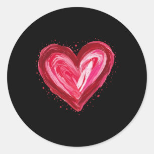 Hearts Valentines Day For Women Teens Girls Her Mo Classic Round Sticker