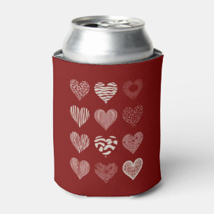 Hearts Valentine's Day Nine Hearts Valentine Love Can Cooler