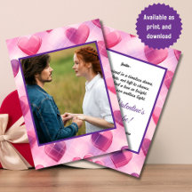 Hearts Valentine's Day Photo and Custom Poem