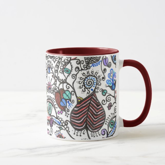 - Hearts, Vines & Eyes Mug (Right)
