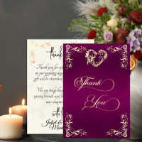 Hearts & Vintage Border - Plum
