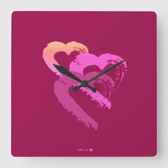 Hearts Wall Clock (Front)