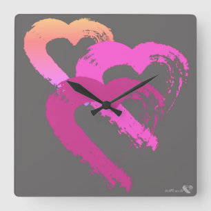 Hearts Wall Clock