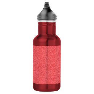 Hearts Water Bottle Red