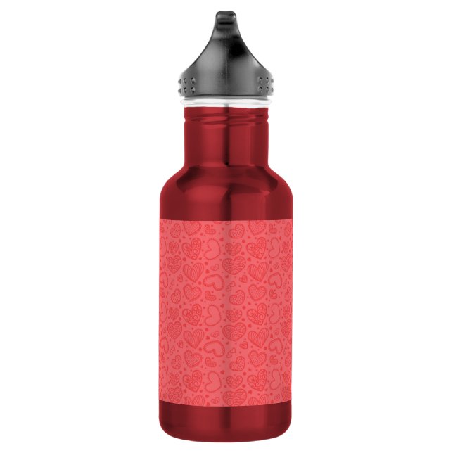 Hearts Water Bottle Red (Right)