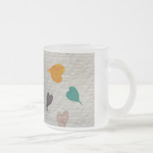 Hearts water colour coffee mug