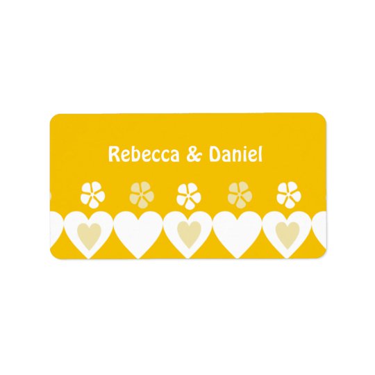 Hearts Wedding Favour Labels