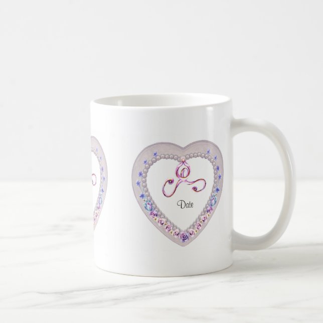Hearts Wedding Favour Mug (Right)
