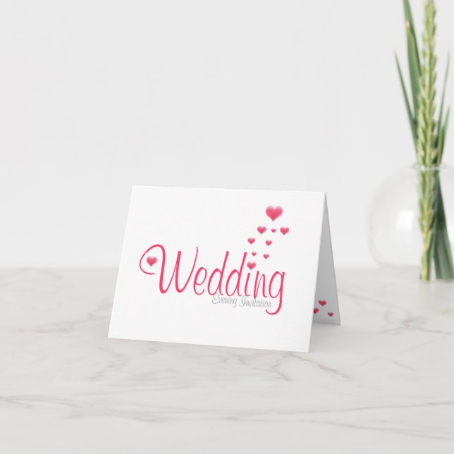 hearts wedding invitation (Front)