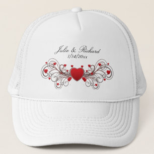 Hearts Wedding Trucker Hat