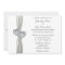 Hearts White Wedding Invitation