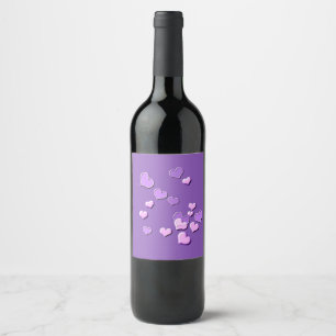 hearts wine label