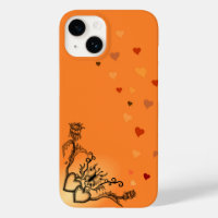 Hearts with Flowers and Butterfly in Tattoo Style