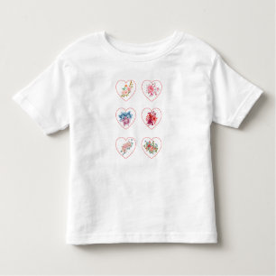 Hearts with flowers toddler T-Shirt