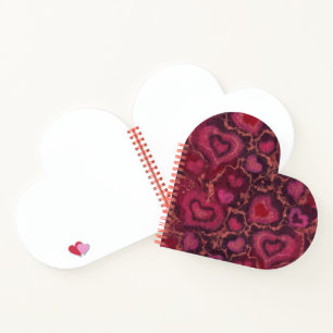 Hearts Wool Texture Romantic Love Valentine's Day Notebook