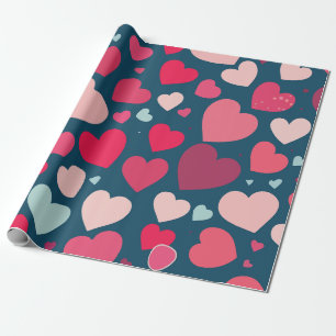 Hearts wrapping paper