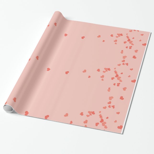 Hearts Wrapping Paper (Unrolled)