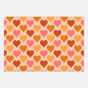Hearts Wrapping Paper Sheet