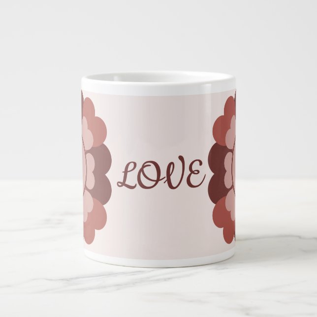 Hearts Wreath Large Coffee Mug (Front)