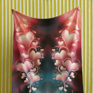 Heartscape Romantic and Psychedelic Sherpa Blanket