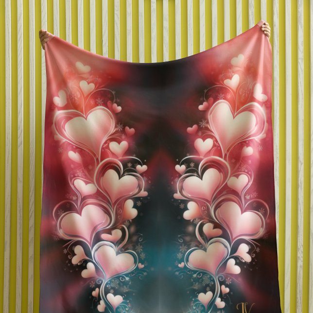 Heartscape Romantic and Psychedelic Sherpa Blanket (Heartscape Romantic and Psychedelic Sherpa Blanket
)