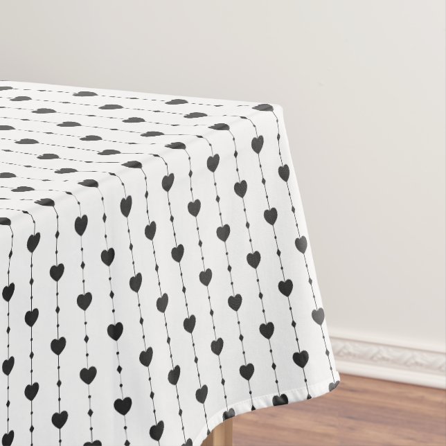 Heartstrings in Black Tablecloth (In Situ)