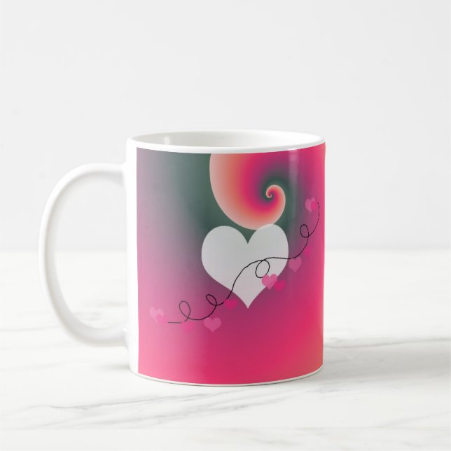 Heartstrings Romantic Design Coffee Mug (Left)