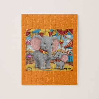 Heartwarming Dumbo and Mrs. Jumbo Circus Puzzle
