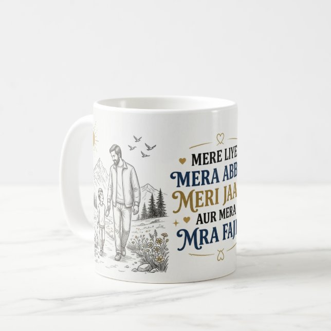 Heartwarming Father Gift Coffee Mug (Front Left)