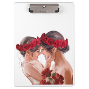 Heartwarming Floral Personalised Gift Clipboard