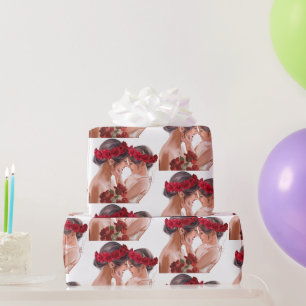 Heartwarming Floral Personalised Gift Wrapping Paper