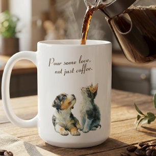 Heartwarming Gaze: Pour Some Love Custom Coffee Mug