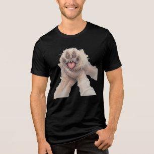 "Heartwarming Human Hand Holding Dog Paw T-Shirt – Tri-Blend Shirt