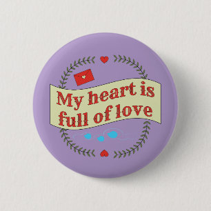 Heartwarming Message Design 6 Cm Round Badge